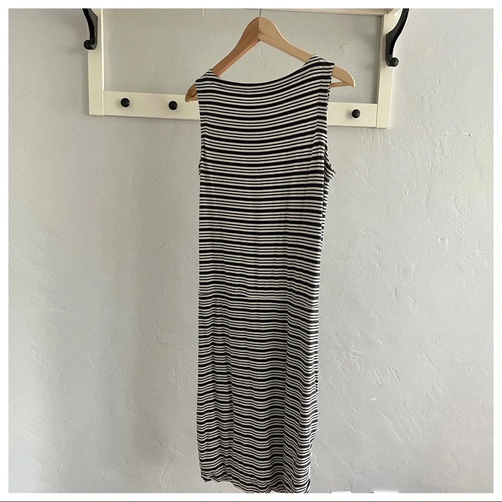 Athleta Westwood Sleeveless Stretch Cotton Striped Dress size Medium - Picture 7 of 7